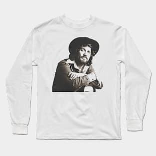 Waylon Jennings Retro Country Music Legend Tribute Long Sleeve T-Shirt